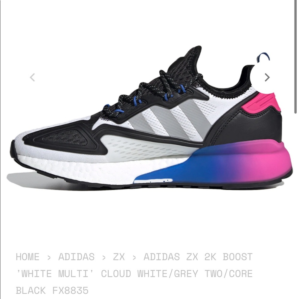 ADIDAS ZX 2K BOOST 'WHITE MULTI' CLOUD WHITE/GREY TWO/CORE BLACK FX8835
